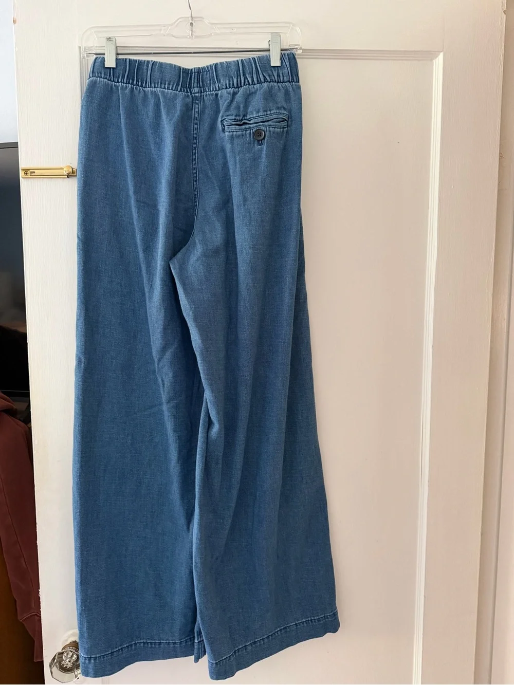 Marine Layer Allison Pleated Wide Leg Denim Trouser
